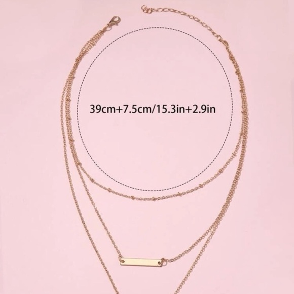 -🦄🔥Gold Layered Bar Necklace - Picture 2 of 2